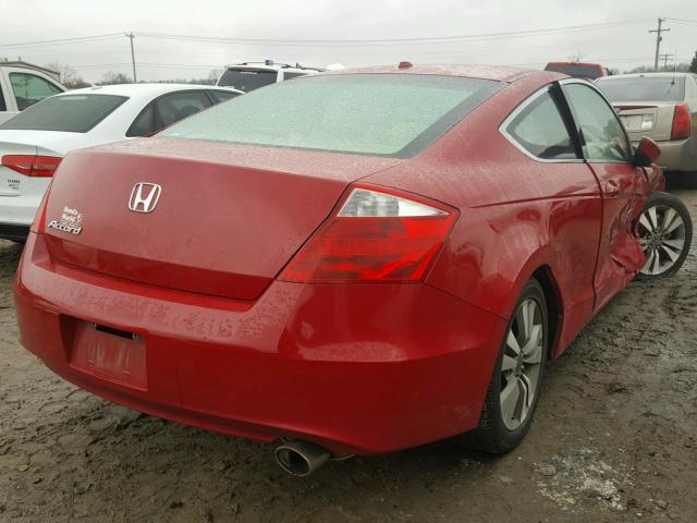 1HGCS12899A007683 - 2009 HONDA ACCORD EXL RED photo 4