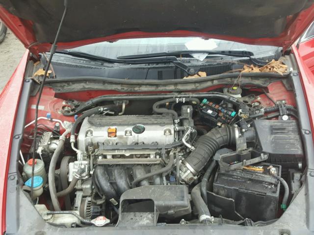 1HGCS12899A007683 - 2009 HONDA ACCORD EXL RED photo 7