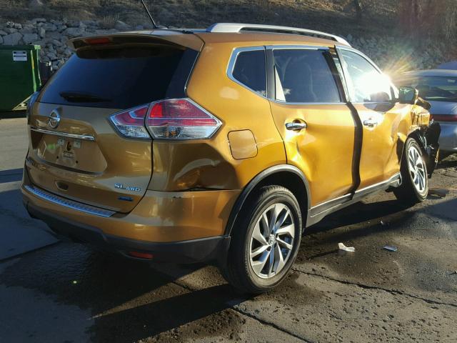 5N1AT2MV2EC778136 - 2014 NISSAN ROGUE S GOLD photo 4