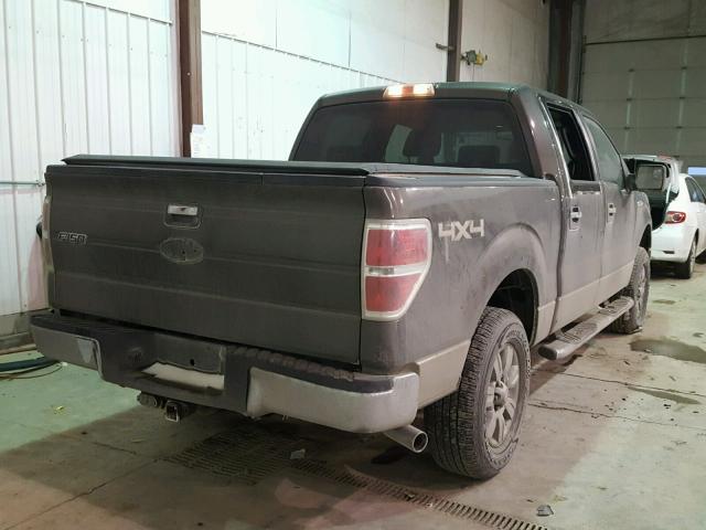 1FTPW14V09FA93671 - 2009 FORD F150 SUPER GRAY photo 4