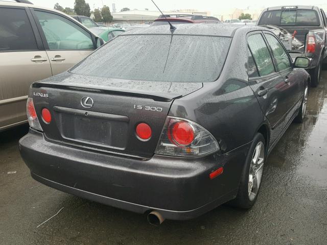 JTHBD192540083310 - 2004 LEXUS IS 300 CHARCOAL photo 4