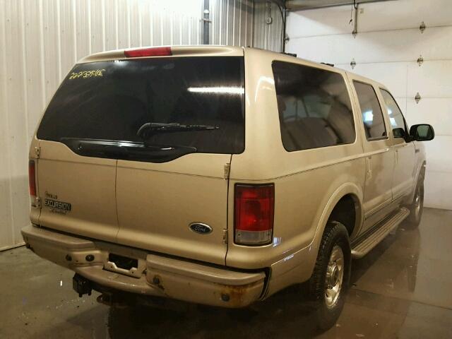 1FMNU43S75EC03844 - 2005 FORD EXCURSION TAN photo 4