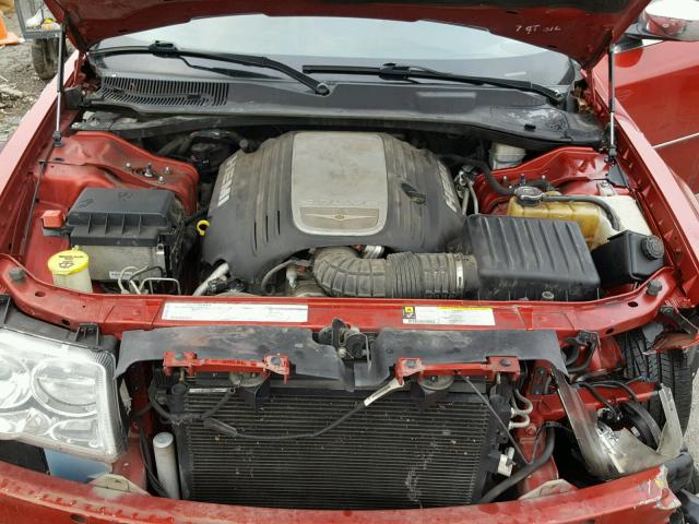 2C3KA63H57H684452 - 2007 CHRYSLER 300C RED photo 7