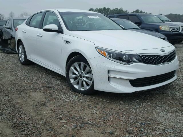 5XXGU4L31GG007869 - 2016 KIA OPTIMA EX WHITE photo 1