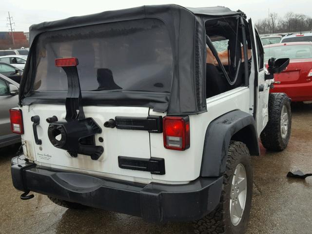 1C4AJWAG5EL109978 - 2014 JEEP WRANGLER S WHITE photo 4