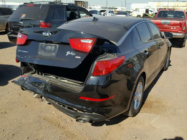 KNAGM4A73F5651363 - 2015 KIA OPTIMA LX BLACK photo 4