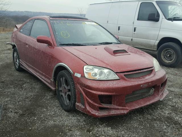 1HGEM22962L005241 - 2002 HONDA CIVIC EX RED photo 1