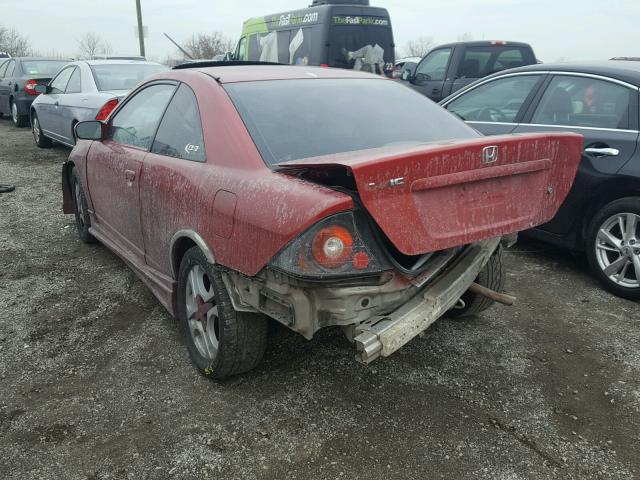 1HGEM22962L005241 - 2002 HONDA CIVIC EX RED photo 3