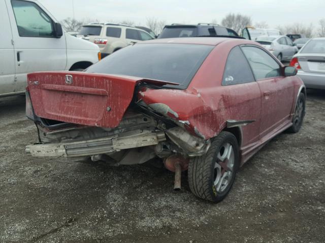 1HGEM22962L005241 - 2002 HONDA CIVIC EX RED photo 4