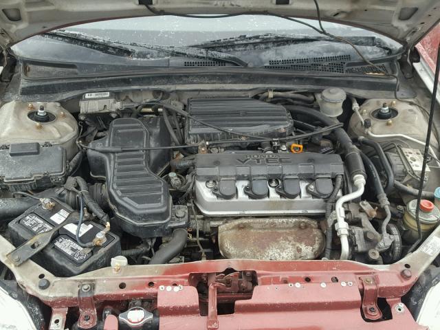 1HGEM22962L005241 - 2002 HONDA CIVIC EX 红色 照片 7