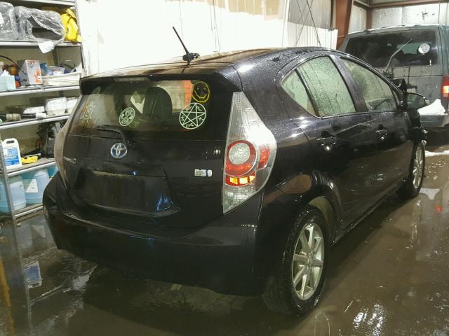 JTDKDTB31C1021556 - 2012 TOYOTA PRIUS C BLACK photo 4