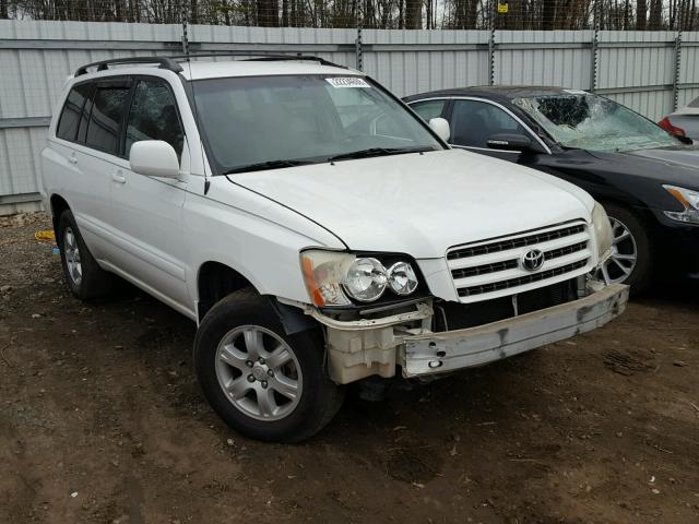 JTEHF21A630098052 - 2003 TOYOTA HIGHLANDER WHITE photo 1