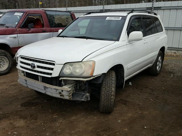 JTEHF21A630098052 - 2003 TOYOTA HIGHLANDER WHITE photo 2