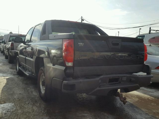 3GNGK22GX4G144596 - 2004 CHEVROLET AVALANCHE BLACK photo 3