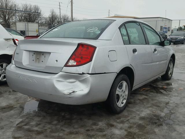 1G8AG52FX3Z177003 - 2003 SATURN ION LEVEL SILVER photo 4