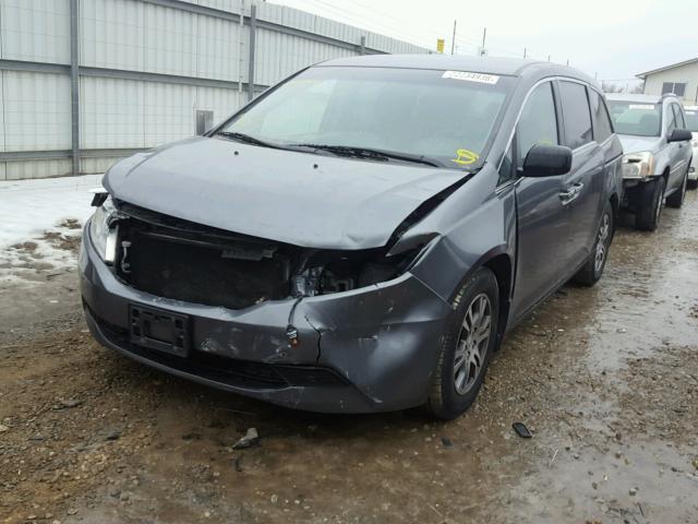 5FNRL5H46CB092322 - 2012 HONDA ODYSSEY EX GRAY photo 2