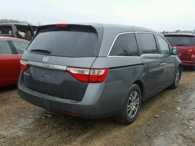 5FNRL5H46CB092322 - 2012 HONDA ODYSSEY EX GRAY photo 4