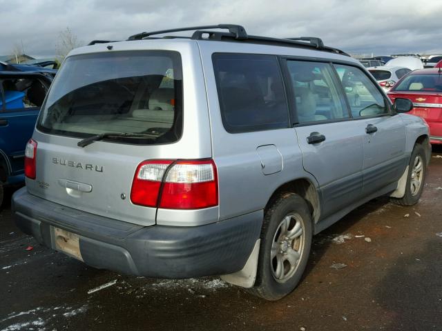 JF1SF63582G709549 - 2002 SUBARU FORESTER L SILVER photo 4