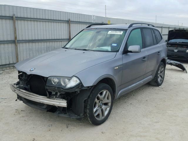 WBXPC93437WF14351 - 2007 BMW X3 3.0SI SILVER photo 2