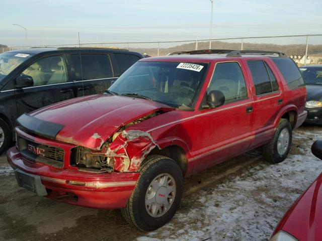 1GKDT13W5V2543875 - 1997 GMC JIMMY BURGUNDY photo 2