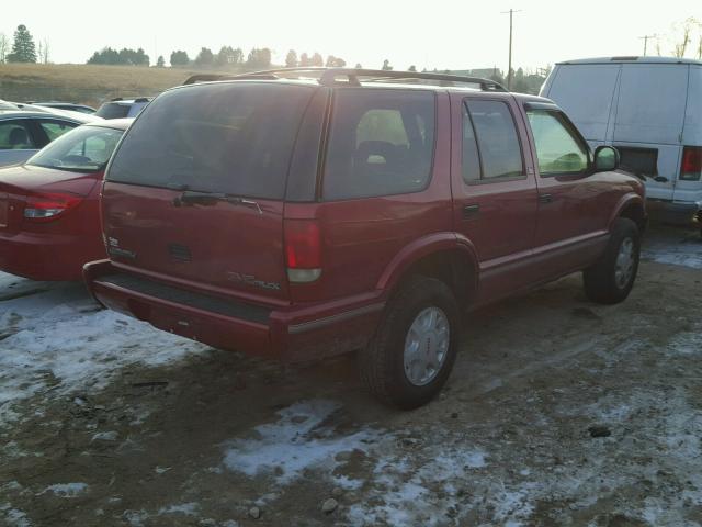 1GKDT13W5V2543875 - 1997 GMC JIMMY BURGUNDY photo 4