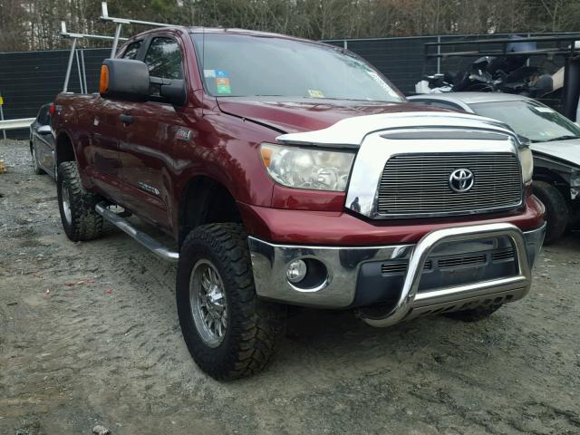 5TFBV54158X043830 - 2008 TOYOTA TUNDRA DOU RED photo 1