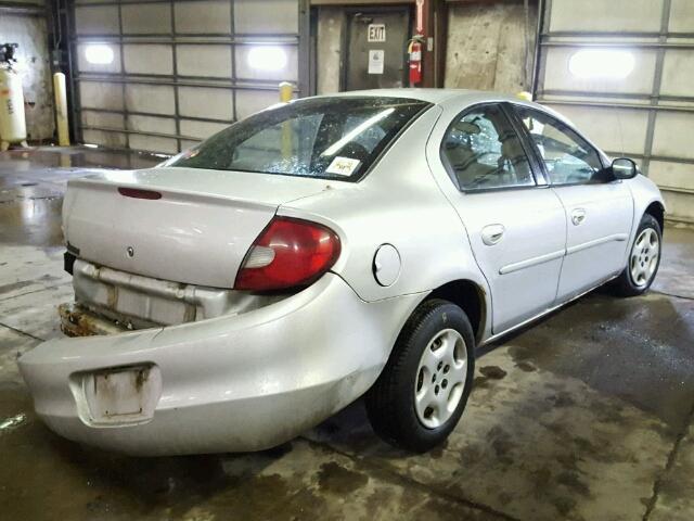 1B3ES26C22D617832 - 2002 DODGE NEON SILVER photo 4