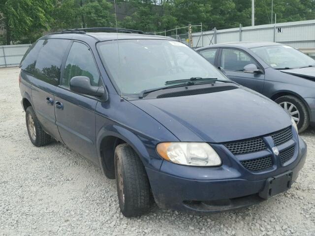 1D4GP45R04B575818 - 2004 DODGE CARAVAN SX BLUE photo 1