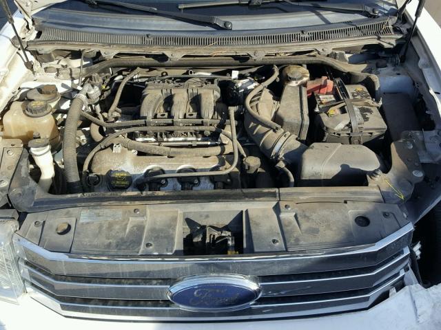 2FMGK5CC8ABA53827 - 2010 FORD FLEX SEL WHITE photo 7