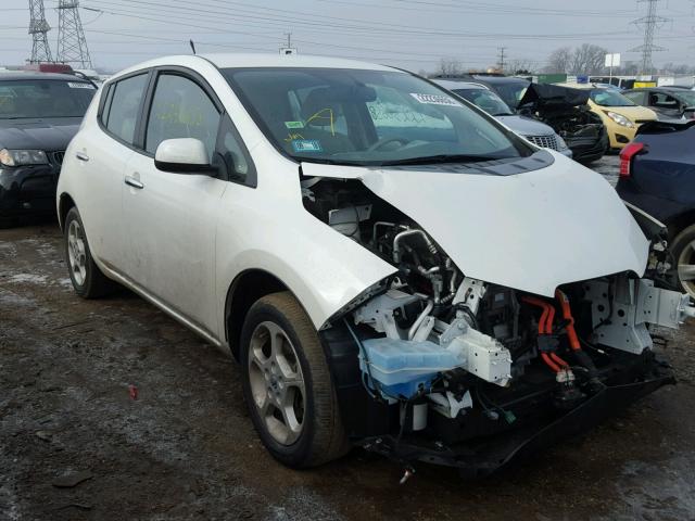 1N4AZ0CP5DC406997 - 2013 NISSAN LEAF S WHITE photo 1