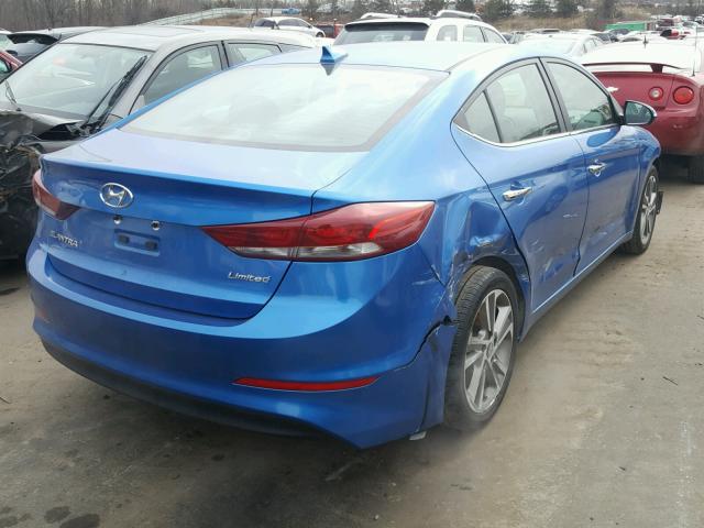 5NPD84LF8HH034882 - 2017 HYUNDAI ELANTRA SE BLUE photo 4