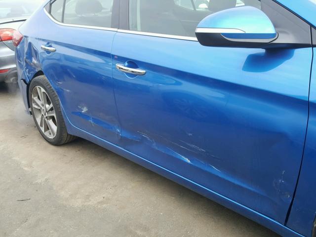 5NPD84LF8HH034882 - 2017 HYUNDAI ELANTRA SE BLUE photo 9