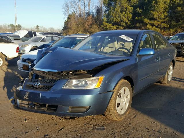 5NPET46C76H160975 - 2006 HYUNDAI SONATA GL BLUE photo 2