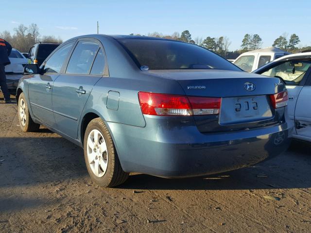 5NPET46C76H160975 - 2006 HYUNDAI SONATA GL BLUE photo 3