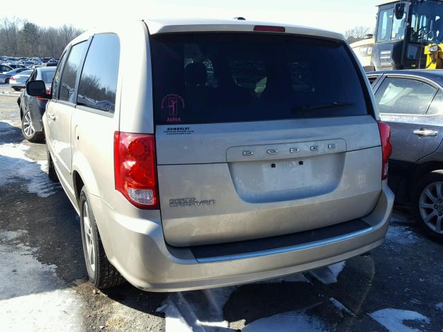 2C4RDGBG3DR562646 - 2013 DODGE GRAND CARA BEIGE photo 3