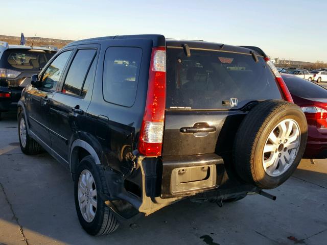 JHLRD78946C036971 - 2006 HONDA CR-V SE BLACK photo 3