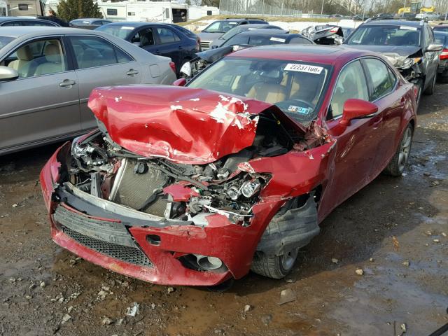 JTHCE1D27E5000697 - 2014 LEXUS IS 350 RED photo 2