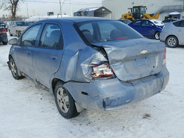 KL1TD59656B616156 - 2006 CHEVROLET AVEO BASE BLUE photo 3