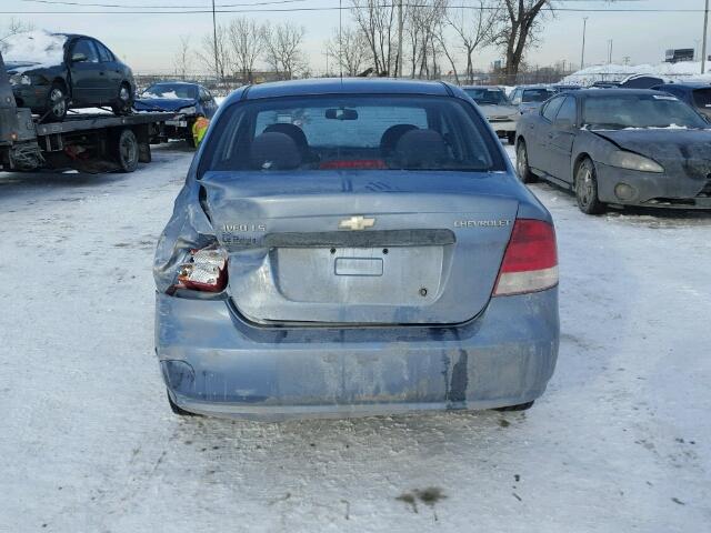 KL1TD59656B616156 - 2006 CHEVROLET AVEO BASE BLUE photo 9