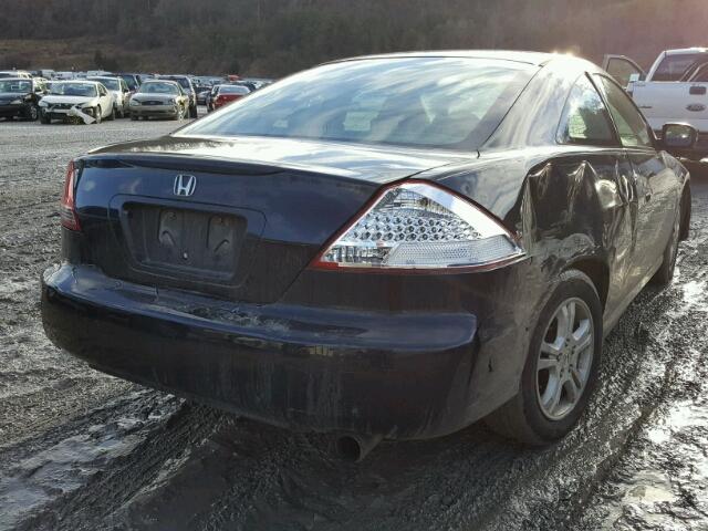 1HGCM72797A002906 - 2007 HONDA ACCORD EX BLACK photo 4