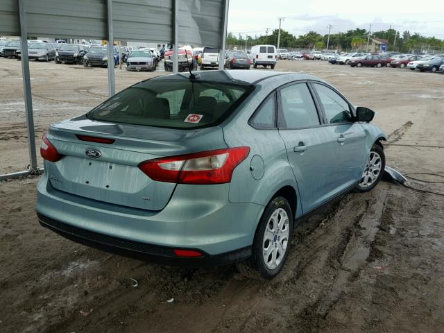 1FAHP3F22CL479748 - 2012 FORD FOCUS SE TEAL photo 4