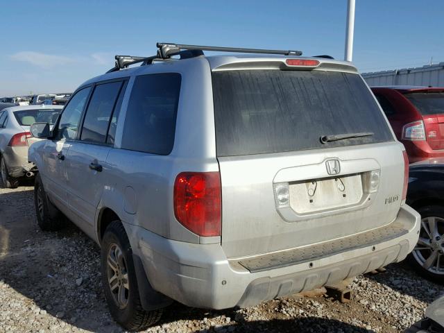 2HKYF18444H581753 - 2004 HONDA PILOT EX SILVER photo 3