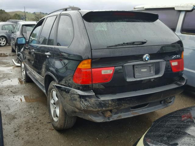 5UXFA53522LV73185 - 2002 BMW X5 3.0I BLACK photo 3