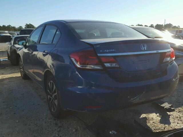 19XFB2F84EE067714 - 2014 HONDA CIVIC EX BLUE photo 3