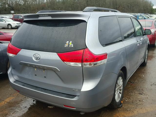 5TDYK3DC4ES522962 - 2014 TOYOTA SIENNA XLE SILVER photo 4