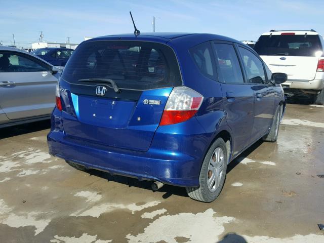 JHMGE88219C001172 - 2009 HONDA FIT BLUE photo 4