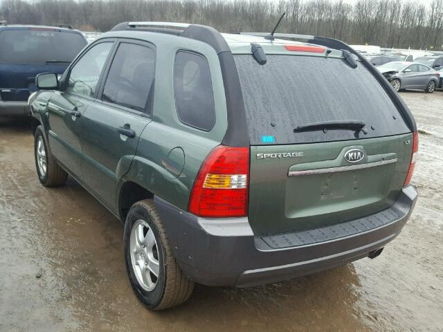 KNDJF724077372953 - 2007 KIA SPORTAGE L GREEN photo 3