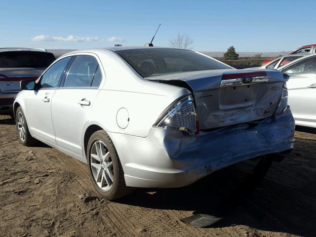 3FAHP0JG2AR306201 - 2010 FORD FUSION SEL SILVER photo 3