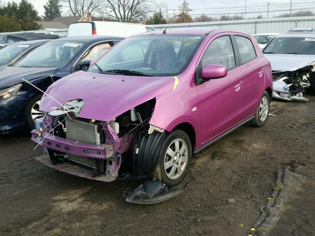 ML32A3HJ4EH003032 - 2014 MITSUBISHI MIRAGE DE PURPLE photo 2