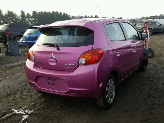 ML32A3HJ4EH003032 - 2014 MITSUBISHI MIRAGE DE PURPLE photo 4